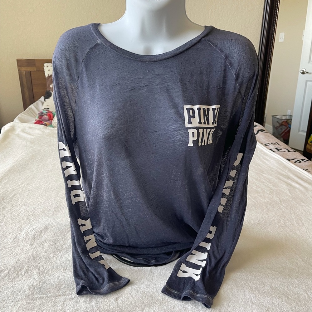 PINK Victoria’s Secret Vintage Sheer Long Sleeve Top